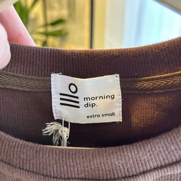 Classic Brown Ribbed Tee - Picture 2 of 2